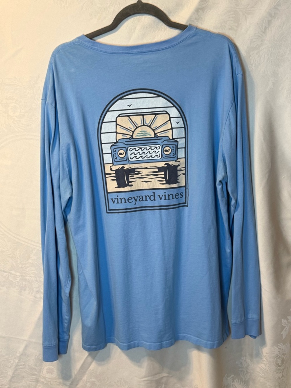 Vineyard Vines Powder Blue Pocket Long Sleeve Tee